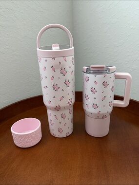GUC Hydrojug Wildrose 32oz sport and 20oz coffee cup set